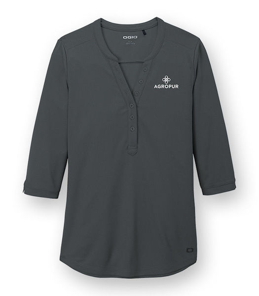 LOG104 OGIO Ladies' Jewel Henley Agropur Gear