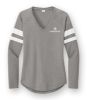 Picture of LST6043 - Ladies' Halftime Stripe L/S V-neck T-shirt