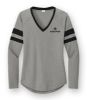 Picture of LST6043 - Ladies' Halftime Stripe L/S V-neck T-shirt